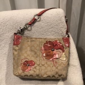 Coach | Bags | Medium Sized Pink Flower Coach Purse | Poshmark